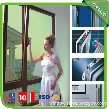 European Standard Aluminum Tilt Turn Glazed Glass Window